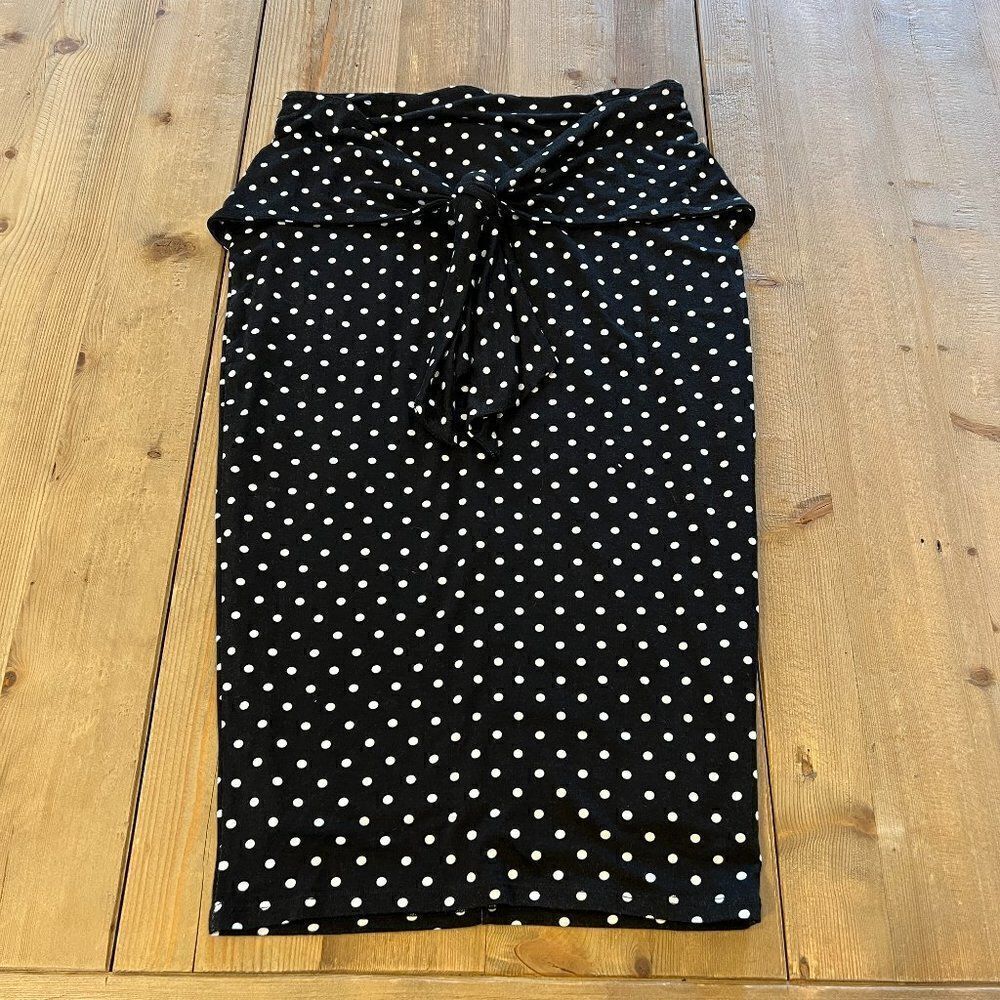 Anthropologie Bailey 44 Black and White Polka Dot Pencil Skirt Size Medium NWT
